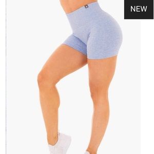 Ryderwear Rib seamless shorts blue marl large